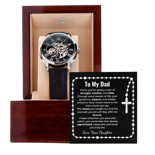 To My Dad Watch – Man of Strength & Faith