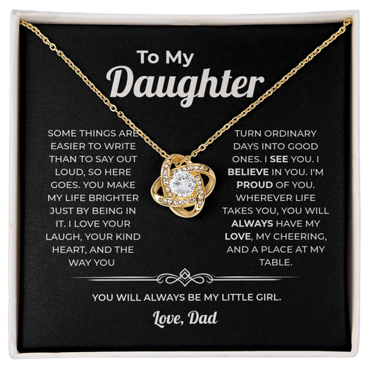 "You Make My Life Brighter" Gift From Dad - Love Knot Necklace