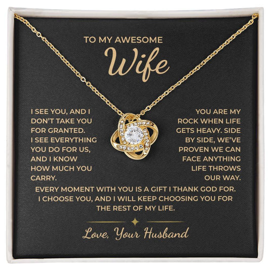 To My Wife – Every Moment With You Is a Precious Gift Necklace