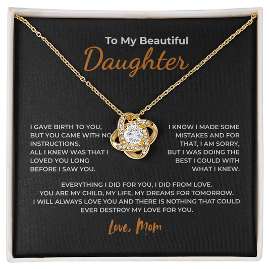 To My Daughter – I Loved You Long Before I Saw You Necklace