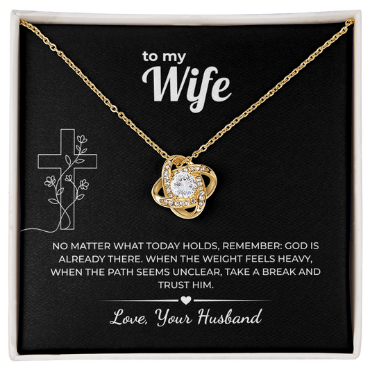 Faith Love Knot Necklace – God Is Already There
