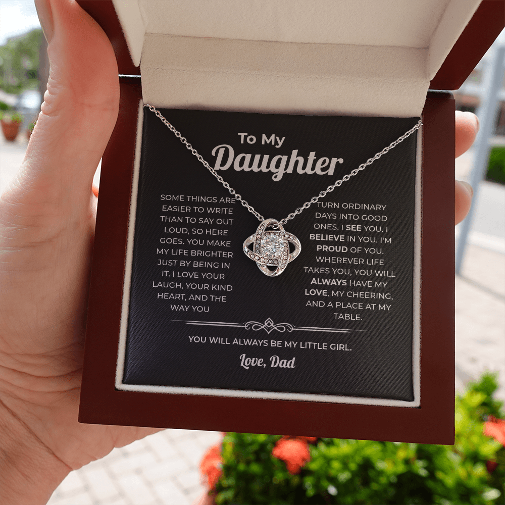 "You Make My Life Brighter" Gift From Dad - Love Knot Necklace