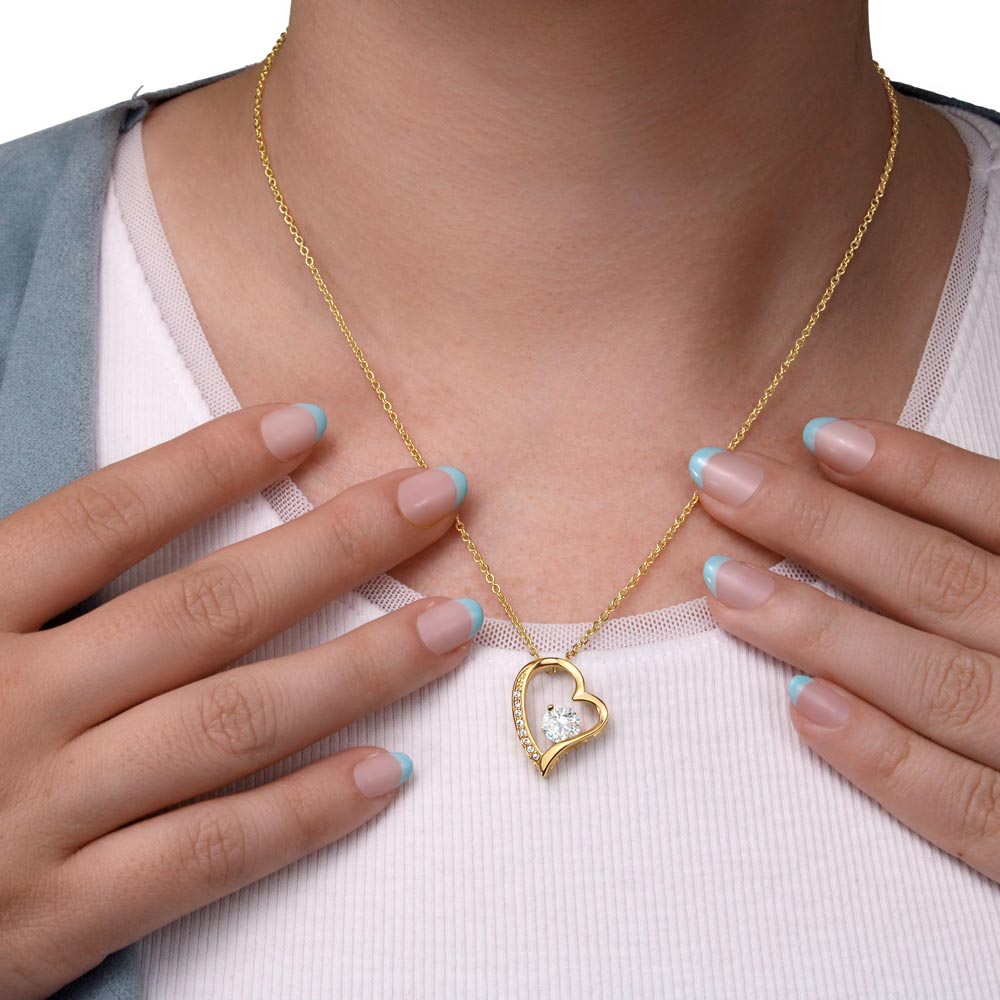 "Straighten Your Crown" Gift From Dad - Forever Love Heart Necklace
