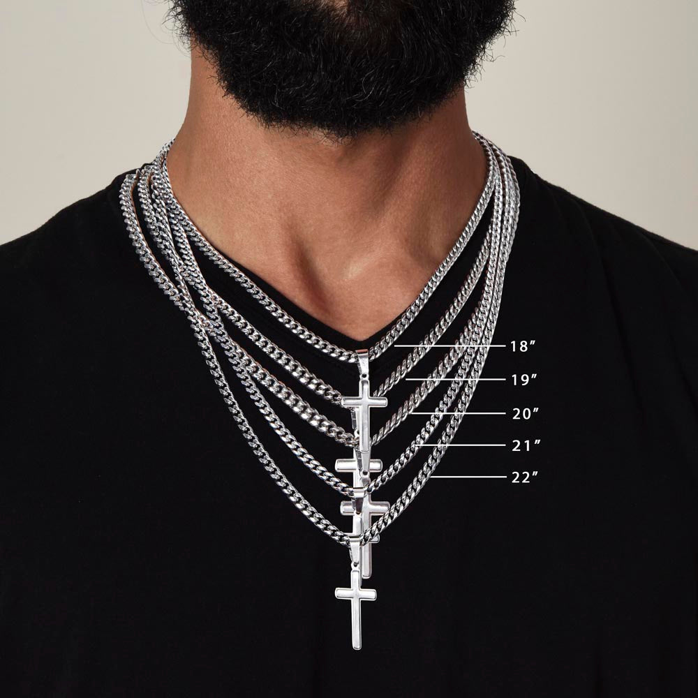 Artisan Cross Necklace for Men – "To My Man" Keepsake Gift
