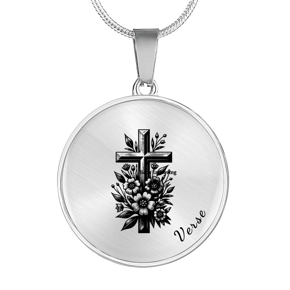 Circle Necklace with Engraving