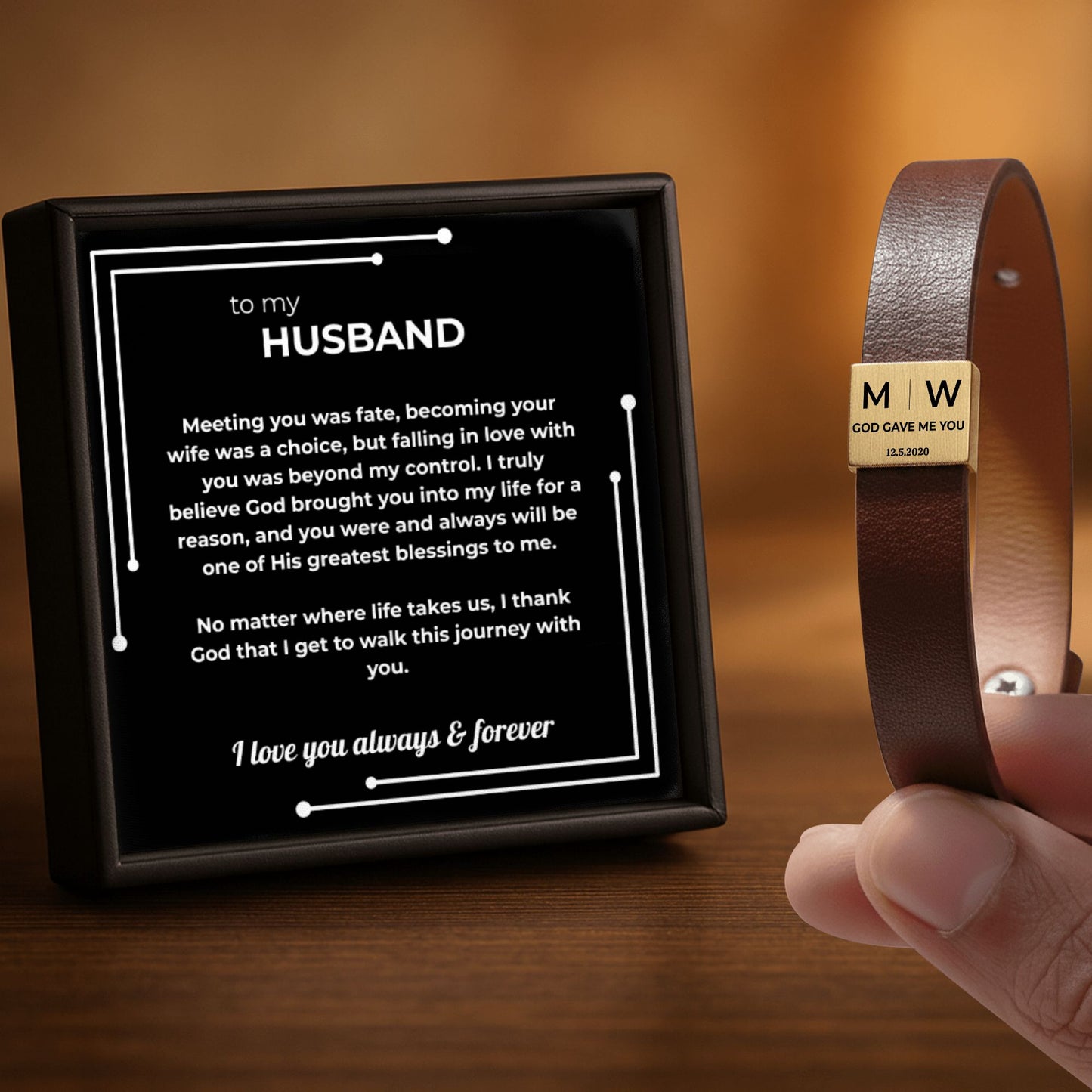 Faith Bracelet for Husband – God Gave Me You