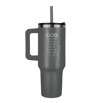 Personalized Faith Tumbler – God Designed Me