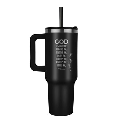 Personalized Faith Tumbler – God Designed Me