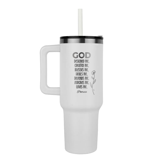 Personalized Faith Tumbler – God Designed Me