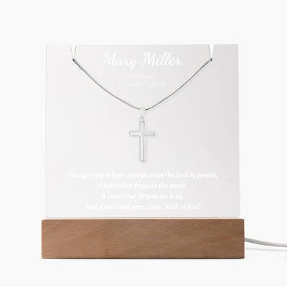 Personalized Baptism Gift – Never Loses Faith in God