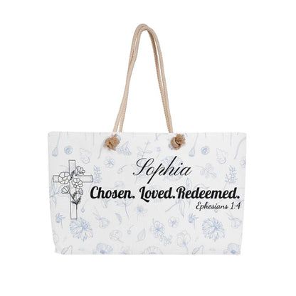 Personalized Faith Tote Bag – Chosen Loved Redeemed