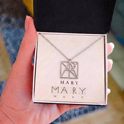 Geometric Monogram Name Necklace – Her Name Turned Into Art