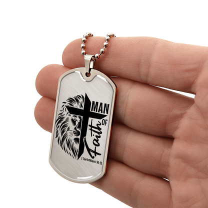 Man of Faith Dog Tag – Strength in Christ
