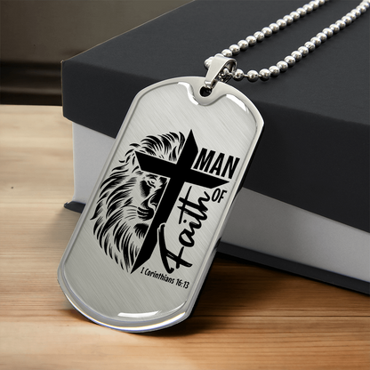 Man of Faith Dog Tag – Strength in Christ