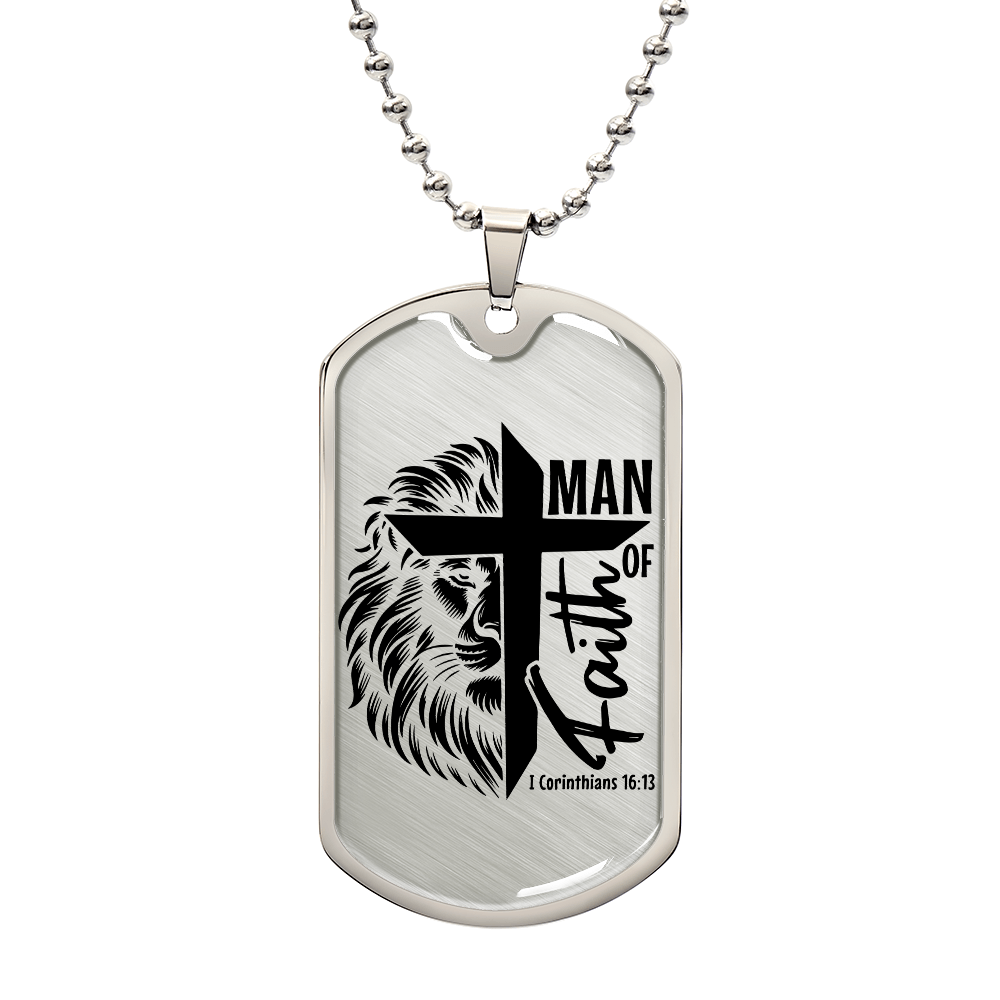 Man of Faith Dog Tag – Strength in Christ