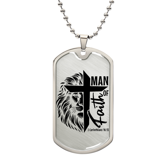 Man of Faith Dog Tag – Strength in Christ