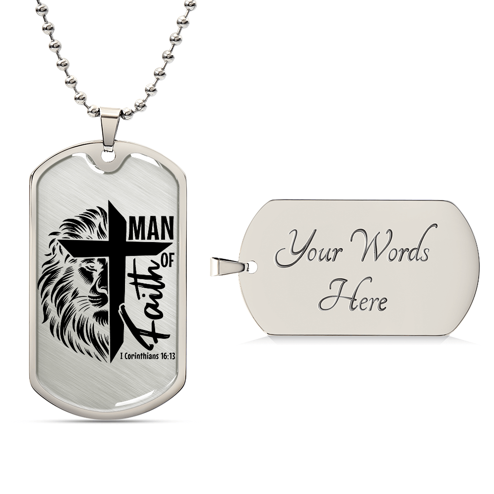 Man of Faith Dog Tag – Strength in Christ
