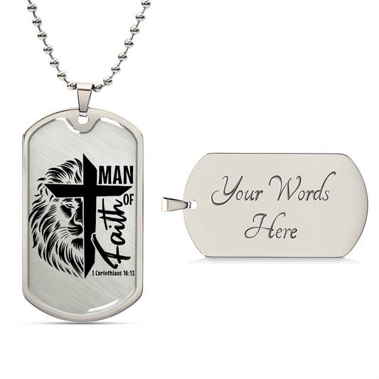 Man of Faith Dog Tag – Strength in Christ