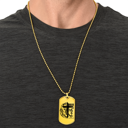 Man of Faith Dog Tag – Strength in Christ