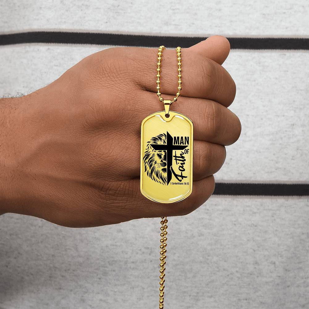 Man of Faith Dog Tag – Strength in Christ