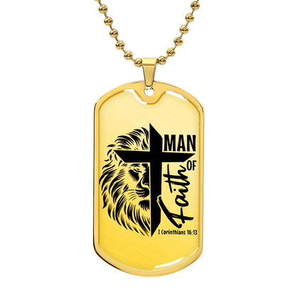 Man of Faith Dog Tag – Strength in Christ