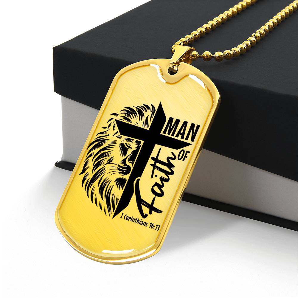 Man of Faith Dog Tag – Strength in Christ