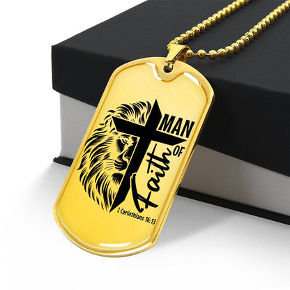 Man of Faith Dog Tag – Strength in Christ