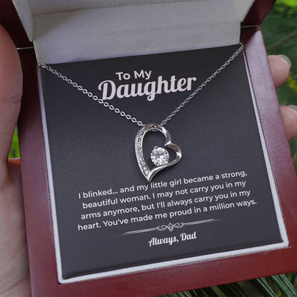 "I'll Always Carry You In My Heart" From Dad - Forever Love Necklace