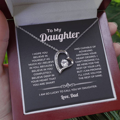 "As Much As I Believe in You" Gift From Dad - Forever Love Heart Necklace