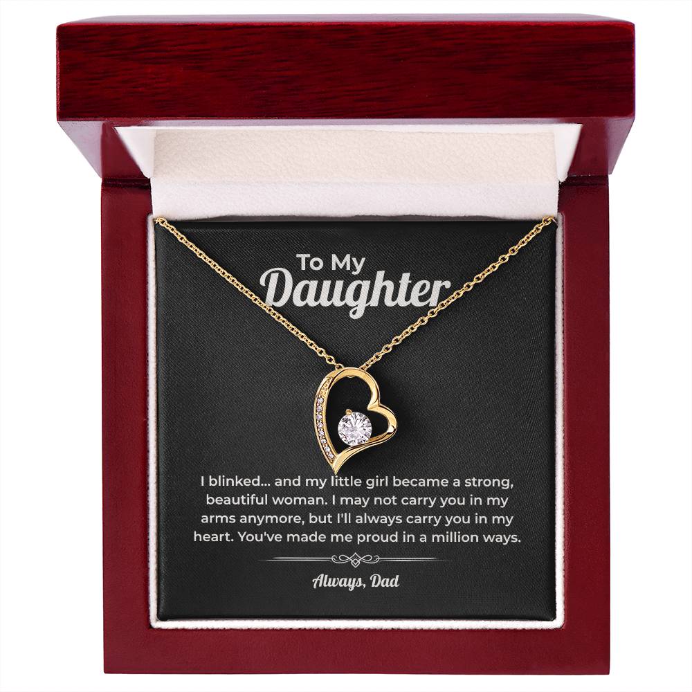"I'll Always Carry You In My Heart" From Dad - Forever Love Necklace