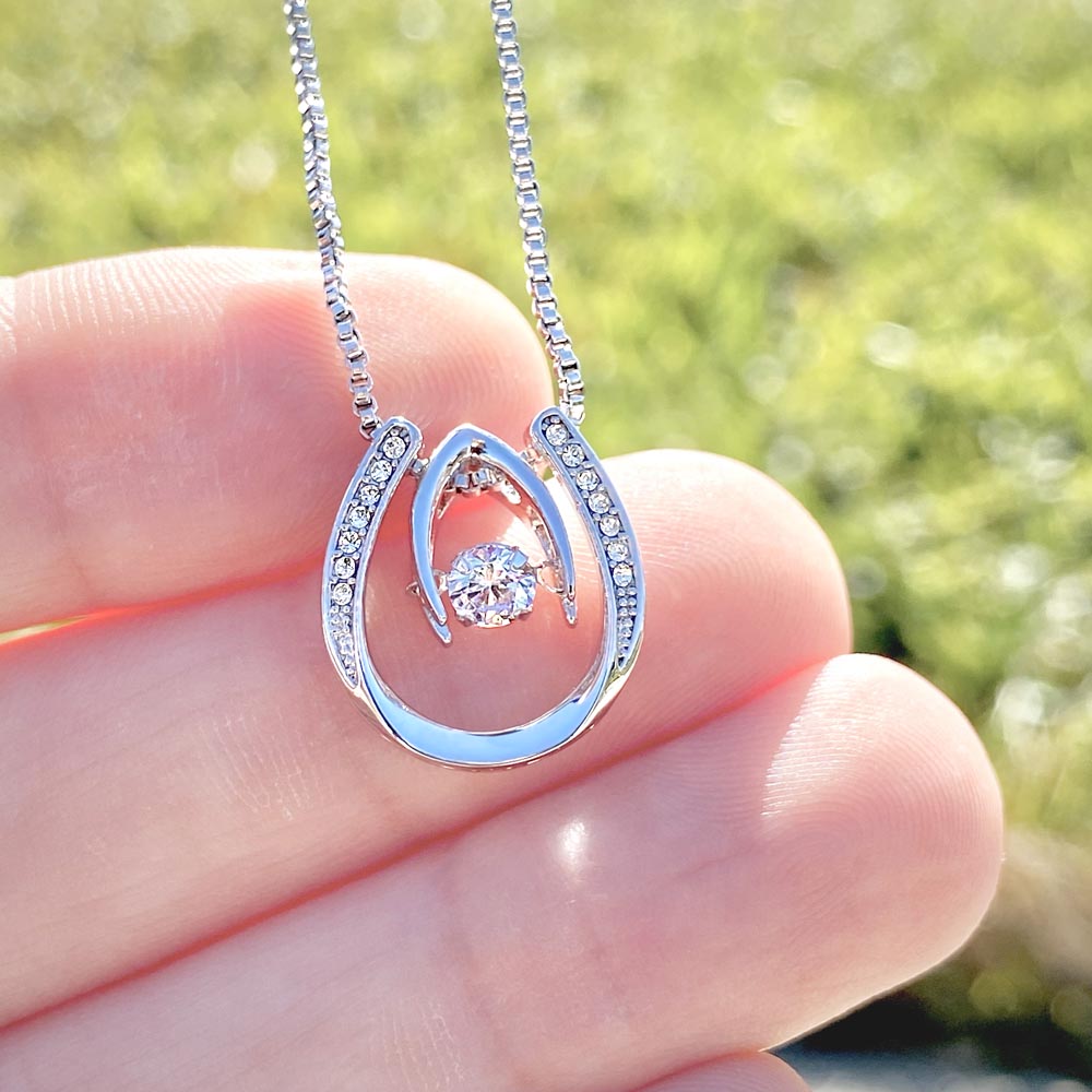 "My Favorite Girl in Any Room" Gift From Mom - Lucky Horseshoe Necklace