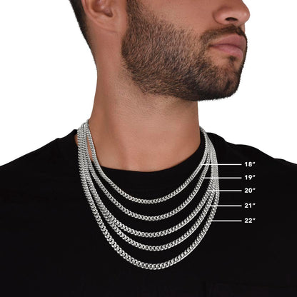 "I See Strength, I See Patience" Gift for Him - Cuban Link Chain