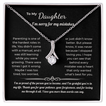 "I'm Sorry for My Mistakes" Gift for Daughter - Alluring Beauty Necklace