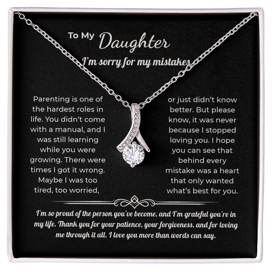 "I'm Sorry for My Mistakes" Gift for Daughter - Alluring Beauty Necklace