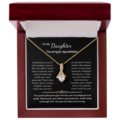"I'm Sorry for My Mistakes" Gift for Daughter - Alluring Beauty Necklace