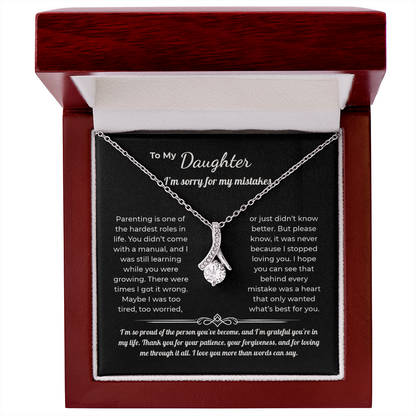 "I'm Sorry for My Mistakes" Gift for Daughter - Alluring Beauty Necklace
