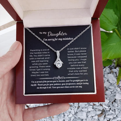 "I'm Sorry for My Mistakes" Gift for Daughter - Alluring Beauty Necklace