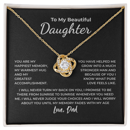 To My Daughter – You Are My Happiest Memory Necklace