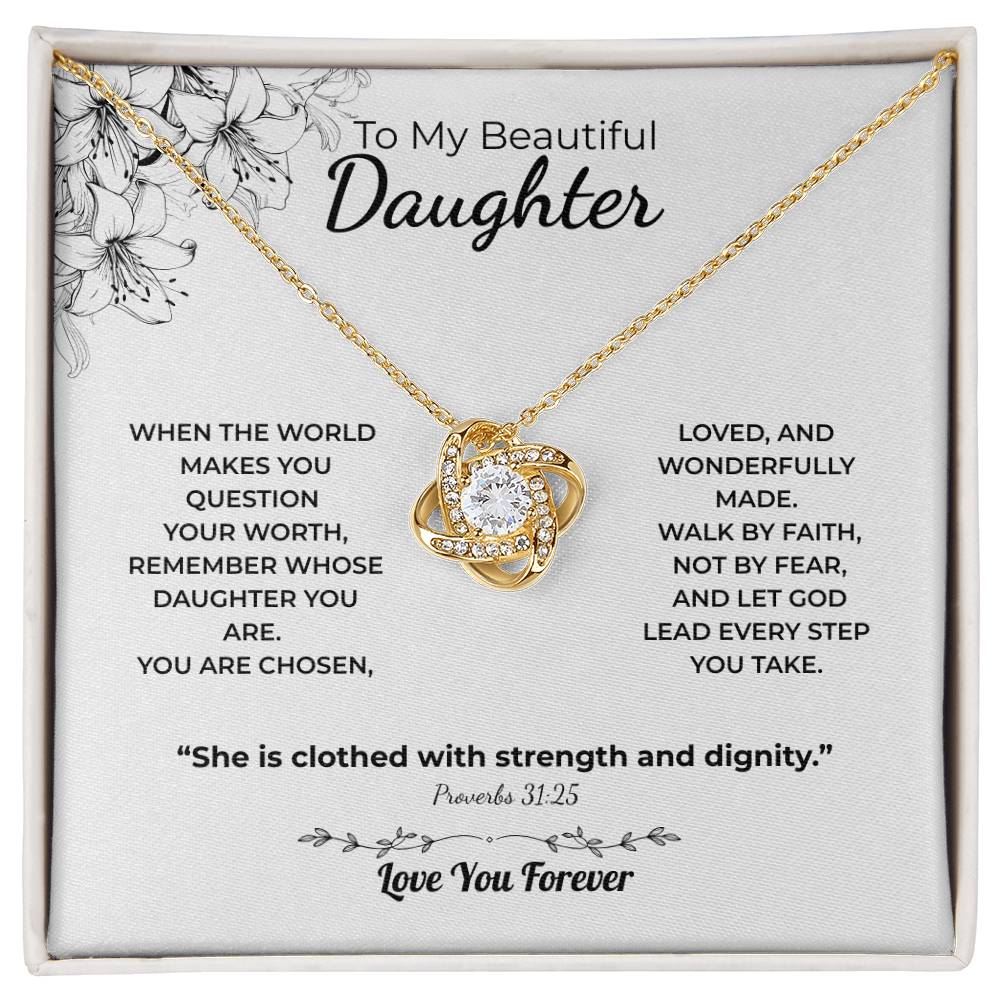 Love Knot Necklace For Daughter – Walk by Faith