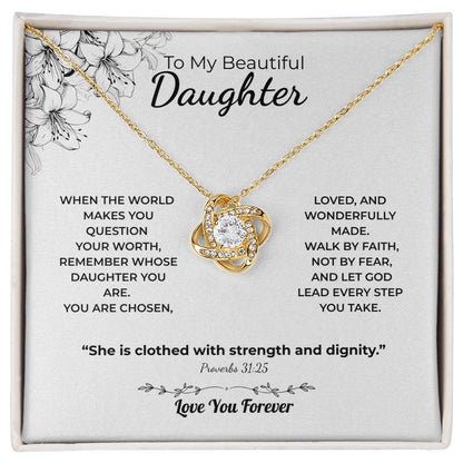 Love Knot Necklace For Daughter – Walk by Faith