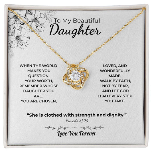 Love Knot Necklace For Daughter – Walk by Faith