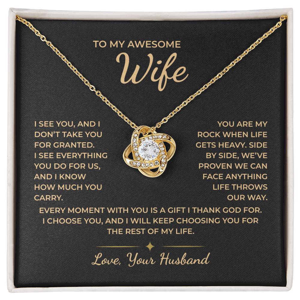 To My Wife – Every Moment With You Is a Precious Gift Necklace