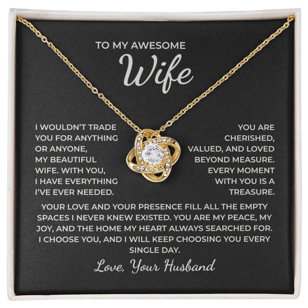 To My Wife – You Are Cherished, Valued, and Deeply Loved Necklace