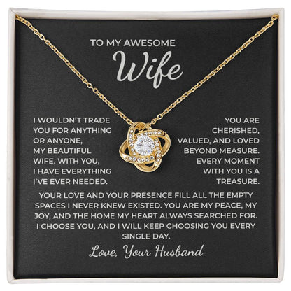 To My Wife – You Are Cherished, Valued, and Deeply Loved Necklace