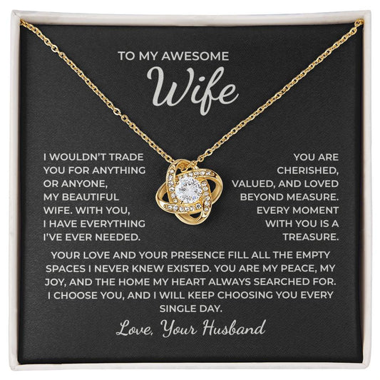 To My Wife – You Are Cherished, Valued, and Deeply Loved Necklace