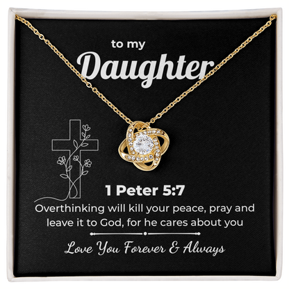 Faith Love Knot for Daughter – 1 Peter 5:7
