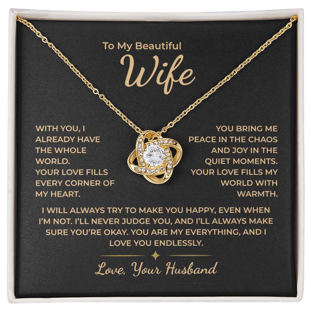 To My Wife – You Fill Every Corner of My Heart With Love Necklace