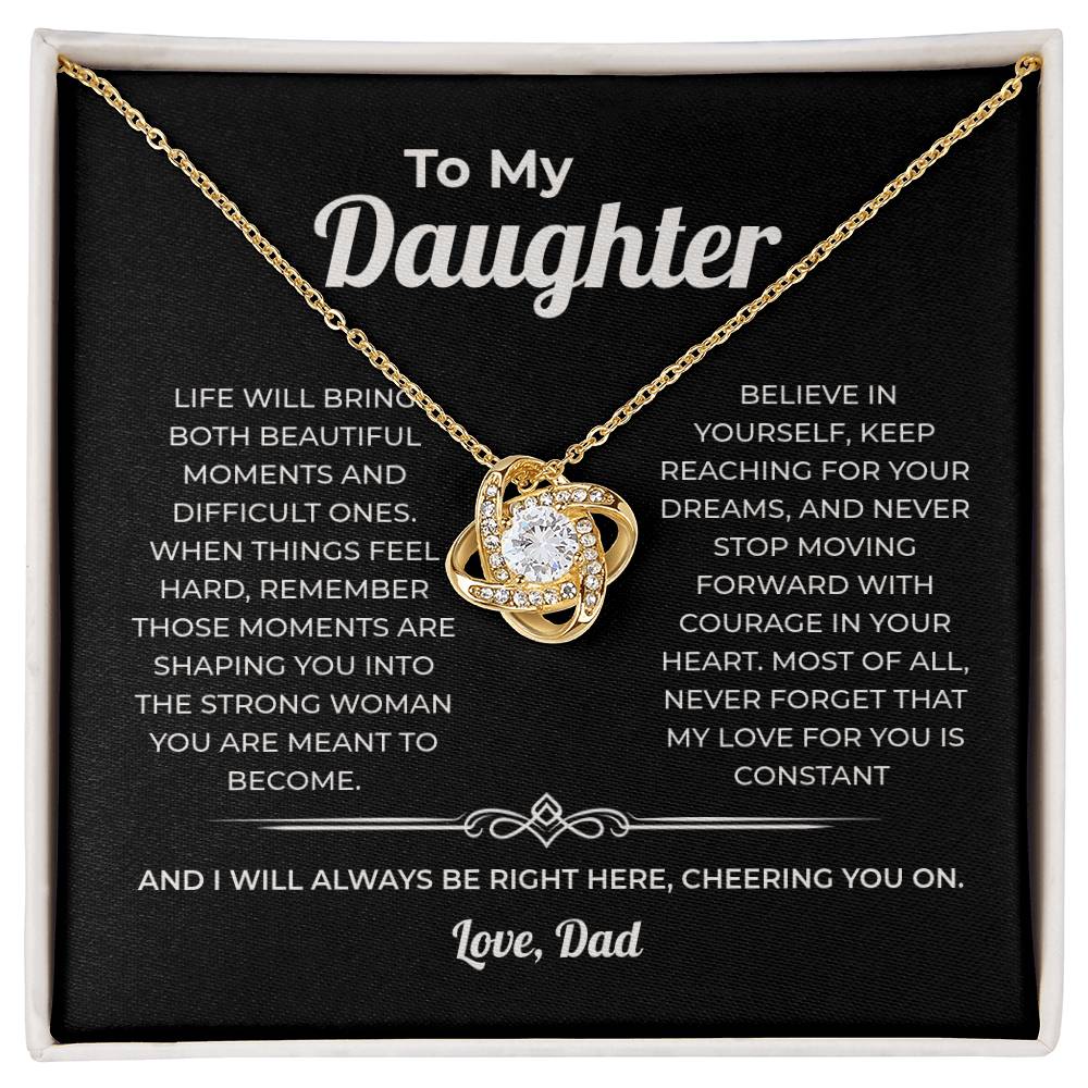"Always Cheering You On" Gift From Dad - Love Knot Necklace