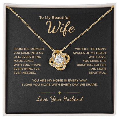 To My Wife – You Fill the Empty Spaces of My Heart Necklace
