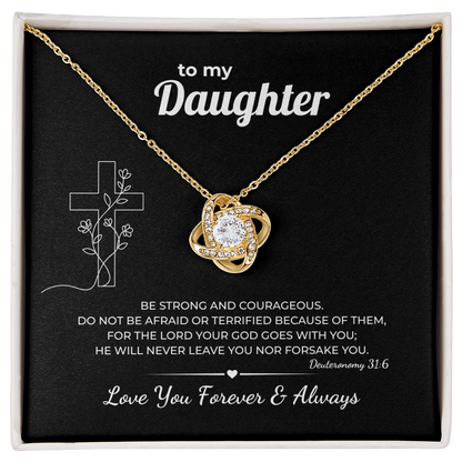 Faith Necklace for Daughter – Never Forsake